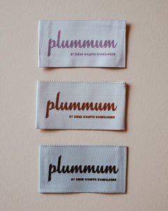 Vævede PLUMMUM-labels (3-pak)